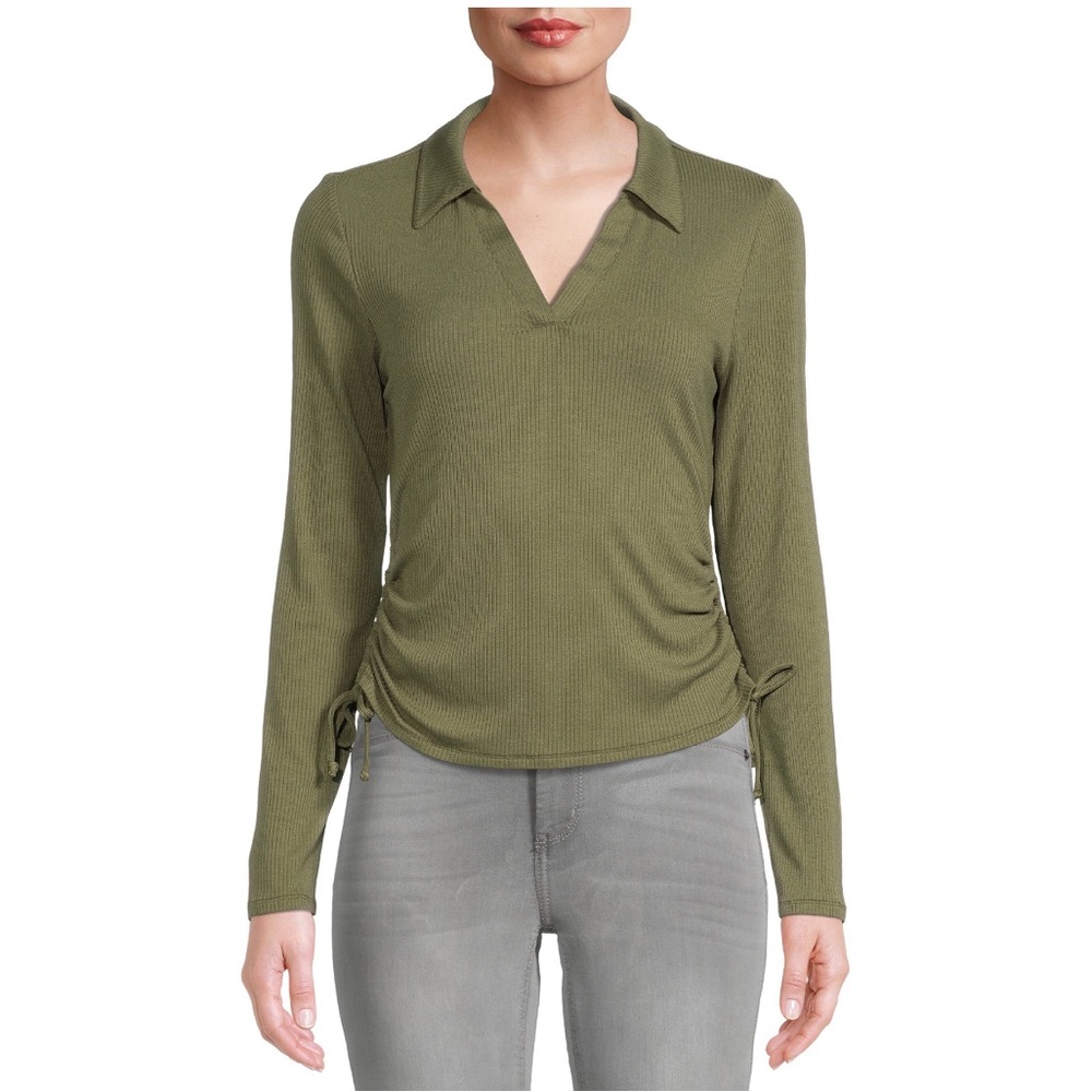 Women’s Ruched Rib Knit Tops